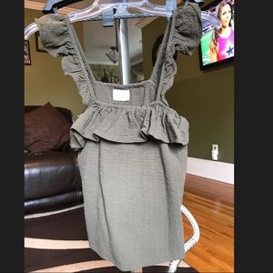 Olive green tank top